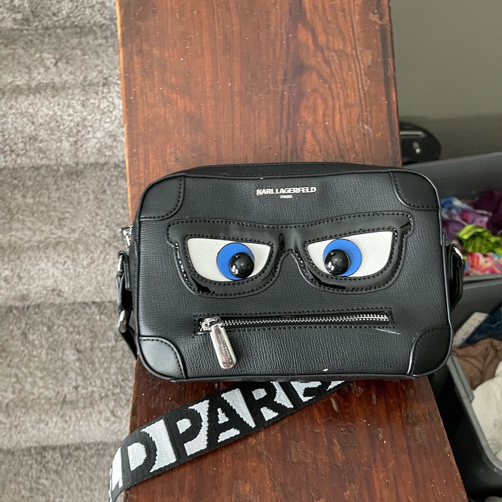Karl lagerfeld face purse